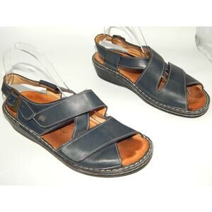 Finn Comfort Navy Blue Strap Sandals Size 40 10